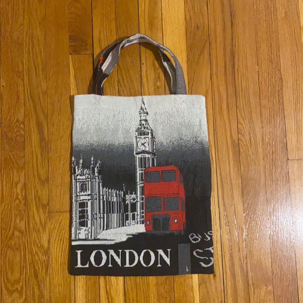 London tote book bag made of baumwolle